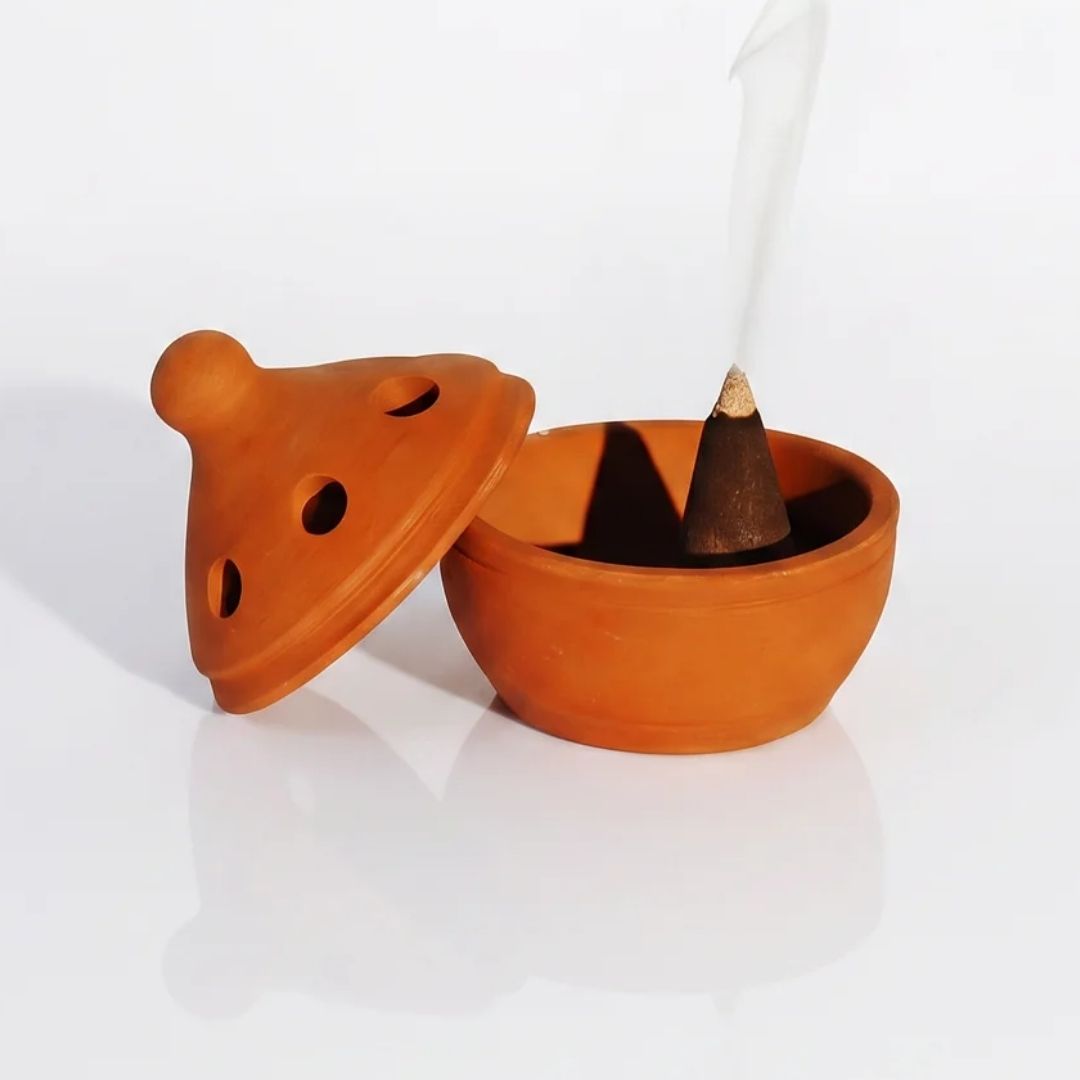 Brucia incensi in Terracotta - Dhoop Cups