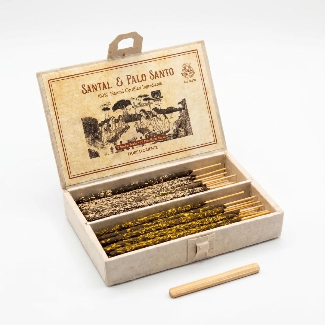 Box Smudge Sticks Sandalo & Palo Santo – 40 Pezzi 100% Naturali Certificati