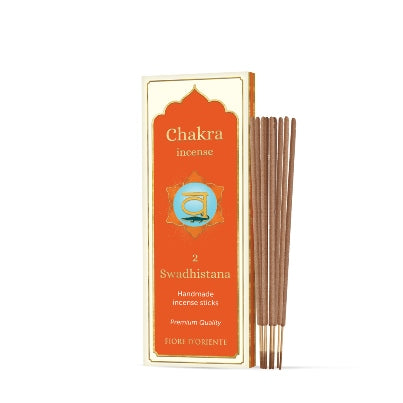 Chakra incense 10 sticks - 12 cm - SWADISTHANA | incensi naturali certificati
