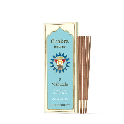 Chakra incense 10 sticks -  12 cm - VISHUDDHA | incensi naturali certificati
