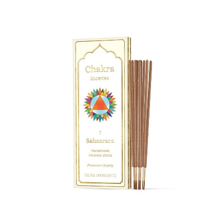 Chakra incense 10 sticks - 12 cm - SAHASRARA | incensi naturali certificati