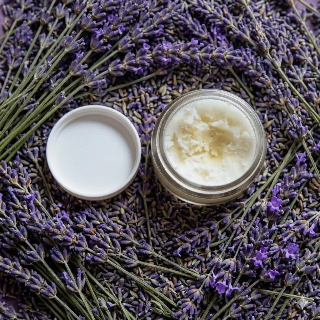 Burro di Karité Puro 100% Non Raffinato con Olio Essenziale di Lavanda Biologico