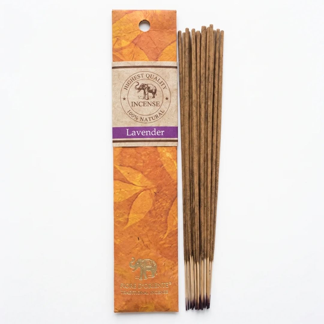 Golden Elephant Weihrauch – Lavendel | Natürlicher Weihrauch auf handgeschöpftem Papier aus Nepal Hauptbild