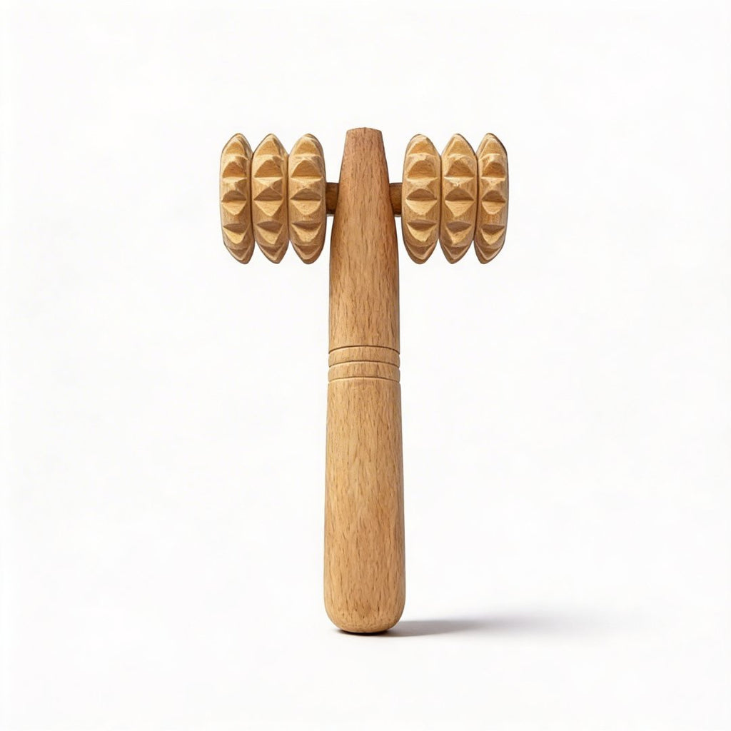 Kit Massaggio Ayurvedico in Legno – Set 6 Pezzi per Corpo e Piedi