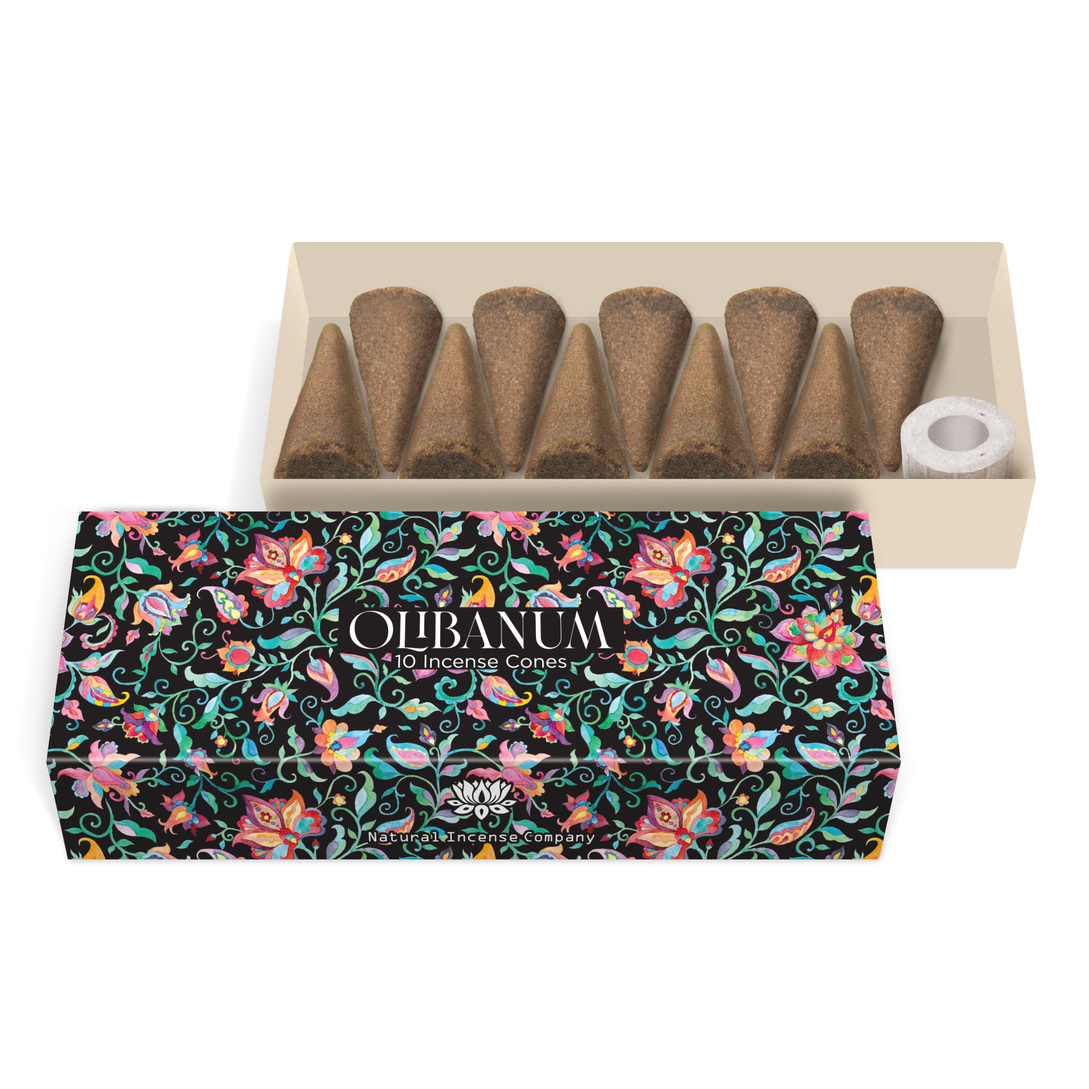 Mini Cones Olibanum | 10 Cones with Cone Holder | Natural Incense Main image