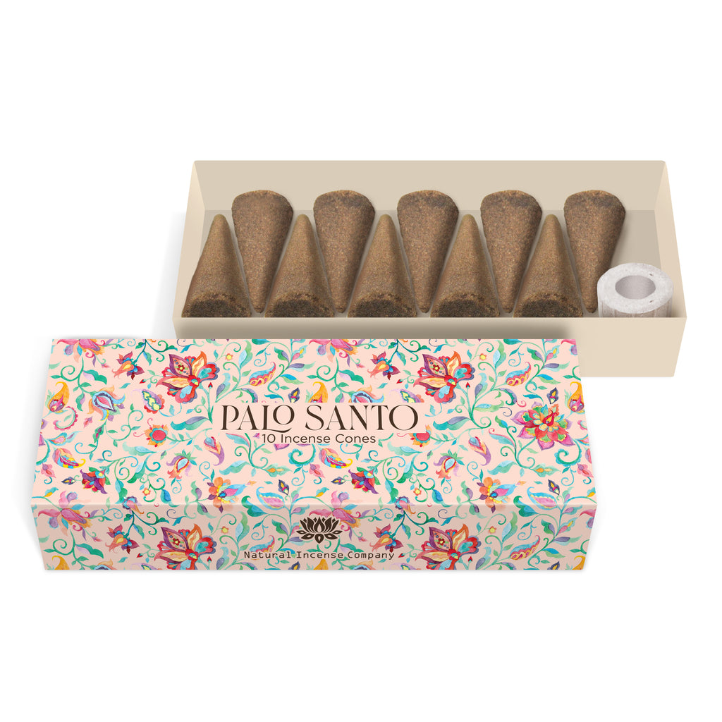 Mini Coni Palo Santo | 10 Coni con Porta Cono | Incenso Naturale