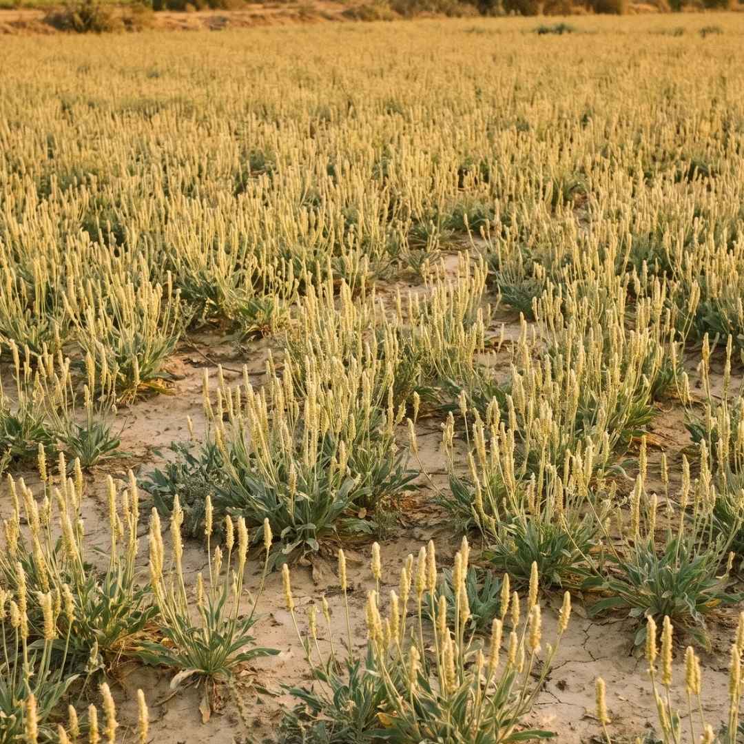 Plantago ovata plants