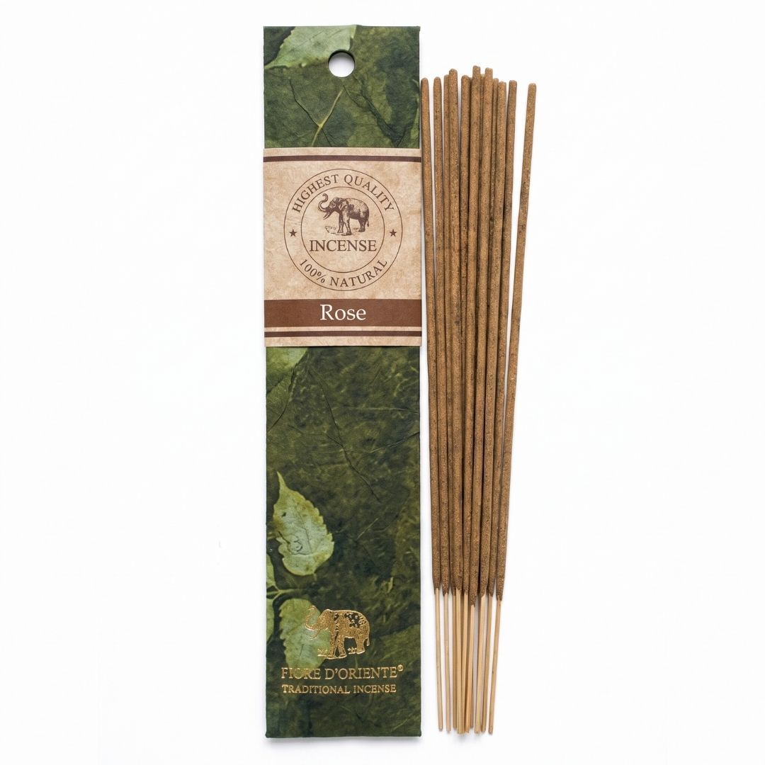 Golden Elephant Incense – Rose | Natural Incense in Handmade Paper from Nepal Main image