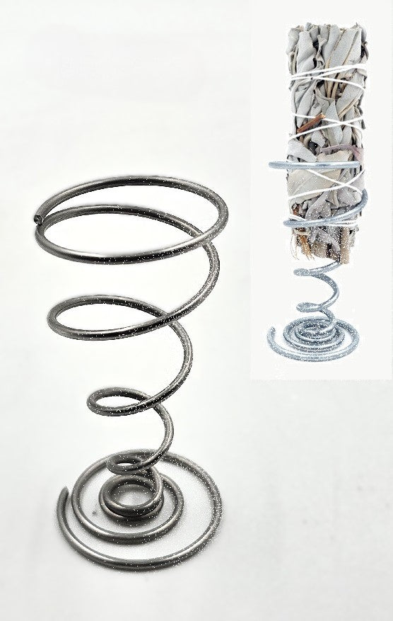 Spirale in acciaio per Palo Santo e Salvia