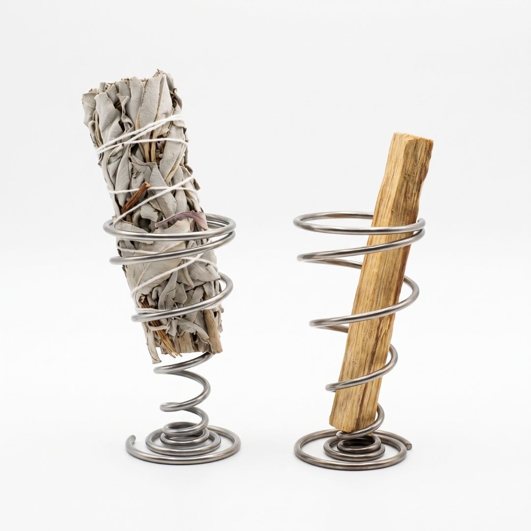 Supporto a Spirale in Acciaio per Salvia e Palo Santo – Grande Main image