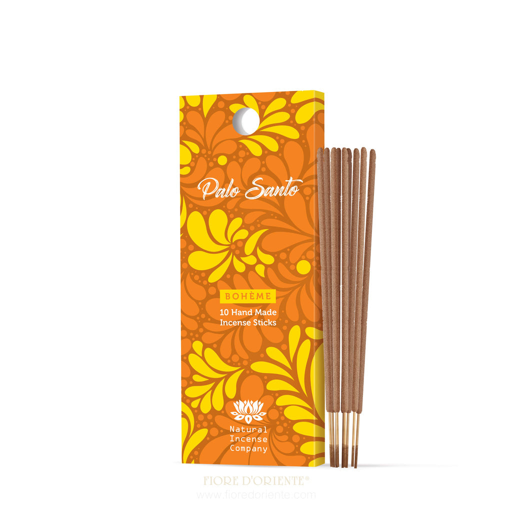Fiore d'Oriente – Boheme Palo Santo Natural Incense Sticks 12cm Handmade in India, Pack of 10