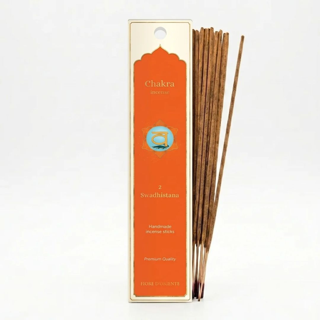 Chakra Swadhisthana Sacral Natural Incense Sticks – Handmade in India, Pack of 20 Immagine principale del prodotto