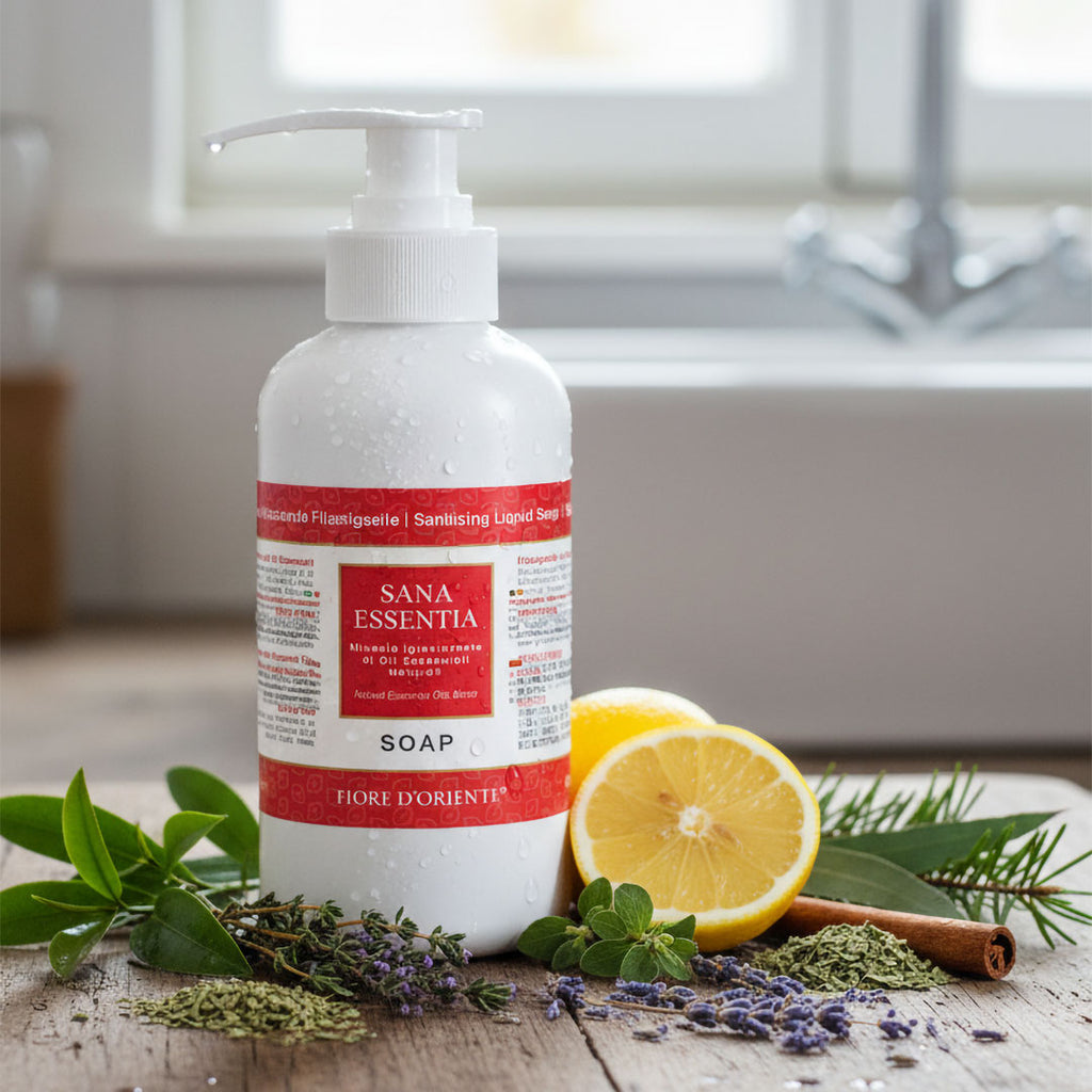 Sana Essentia - Sapone liquido igienizzante a base di oli essenziali naturali