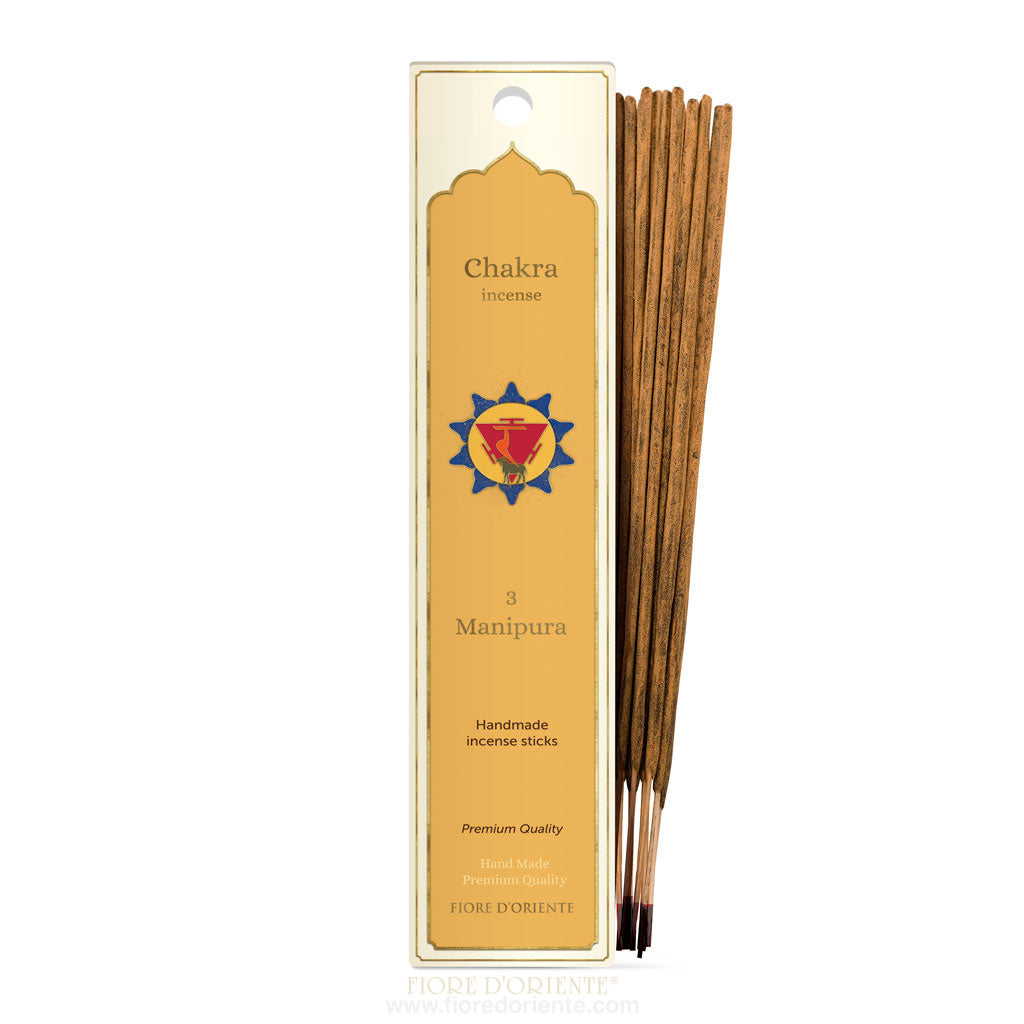 20 Sticks Chakra Incense - Manipura - Incenso Naturale Immagine principale del prodotto