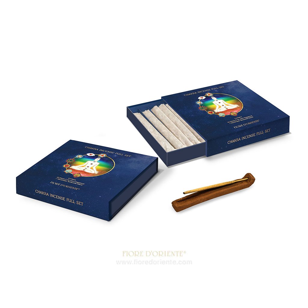 Chakra Discovery Incense Full Set – 4,5 inches – Incenso Naturale 7x7 + Portaincenso in Terracotta Immagine principale del prodotto