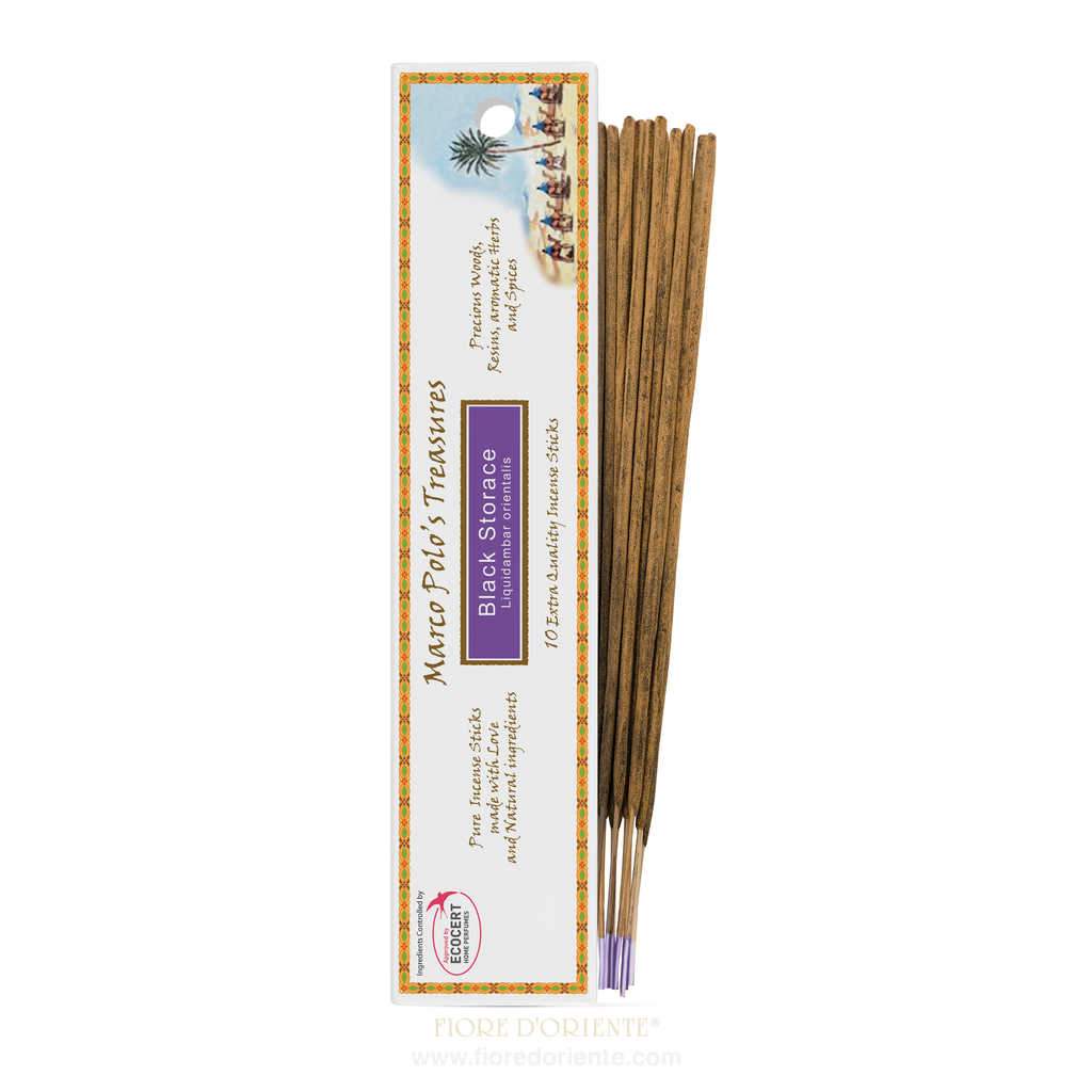 Marco Polo Incensi 10 Sticks - Incenso Naturale - Black Storace