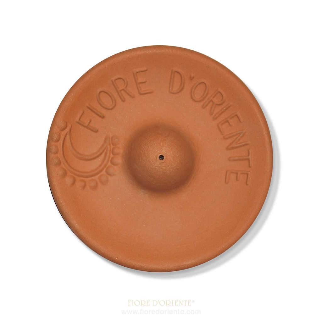 Porta Incenso in Terracotta Fiore d’Oriente