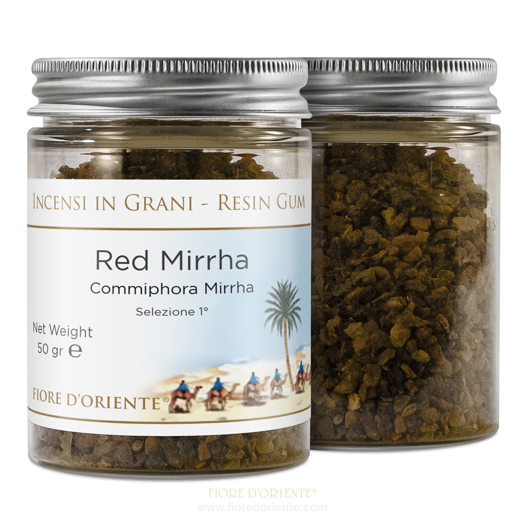 Red Mirrha resina in grani 1000 gr